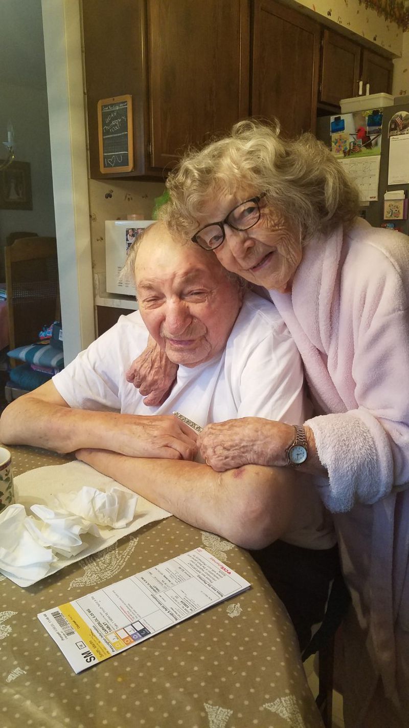 Marty and Jackie Smith in the kitchen of their Lakes of the Four Seasons home. The couple emigrated to the U.S. in 1956 after living in Canada for five years after World War II ended. (Jackie Smith)